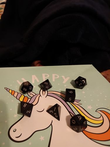 Customer photo review of Mystery DnD Dice Set Mystery Box