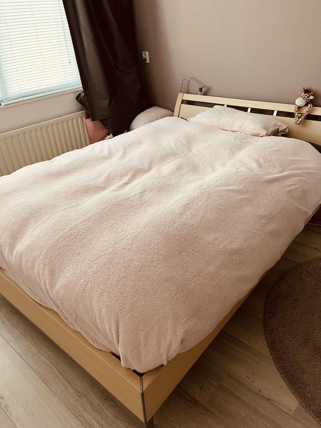 Customer photo review of Dekbedovertrek set Teddy Blush Pink