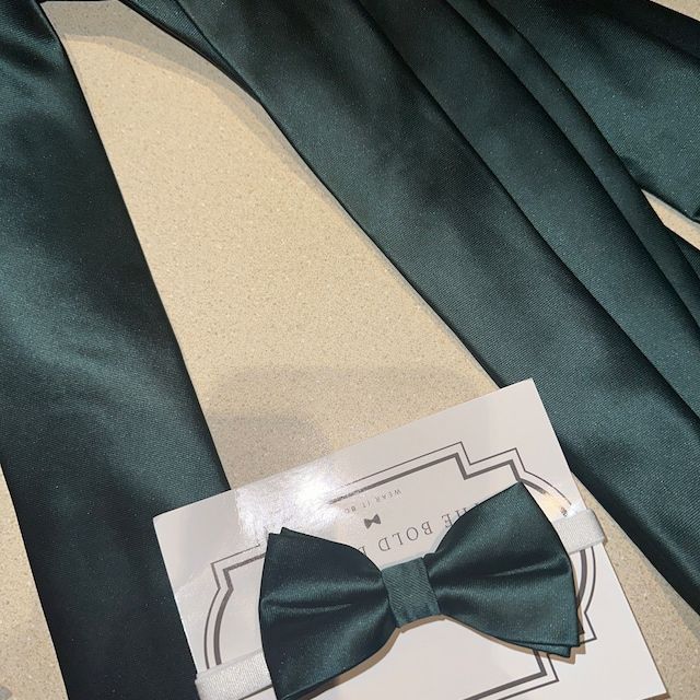 Customer photo review of Emerald Satin Necktie