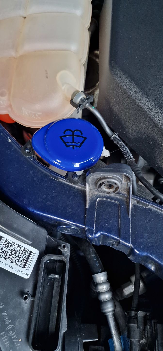 Customer photo review of Washer Logo Cap Cover Vinyl Sticker