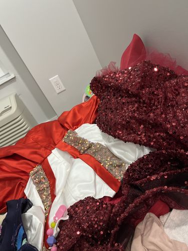 Customer photo review of Girl Bow Sequins Princess Dress