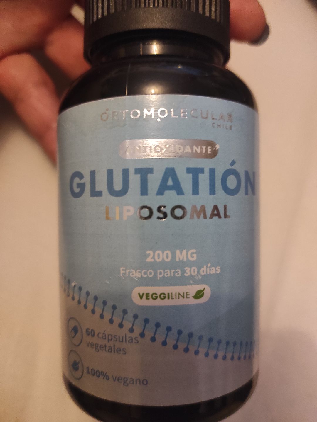 Customer photo review of Glutatión liposomal 200 mg-60 cáps