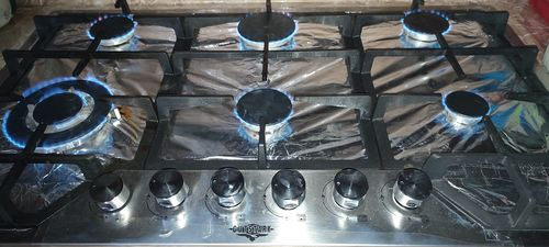 Customer photo review of Parrilla de Gas Empotrable 6 Quemadores Acero Inoxidable