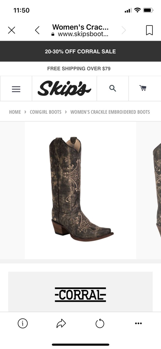 Customer photo review of Women's Crackle Embroidered Boots