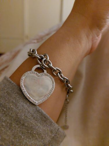 Customer photo review of Bracciale Cuore con frasi