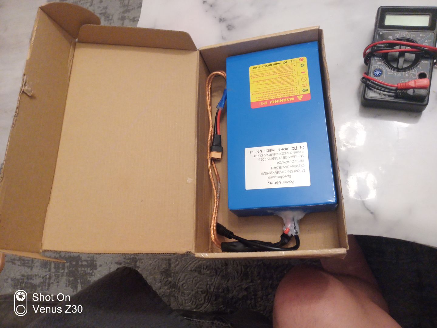 Customer photo review of 36V 10S3P 9,6Ah 42V 18650 Lithium-Akku 25A BMS für Elektrofahrräder und Roller