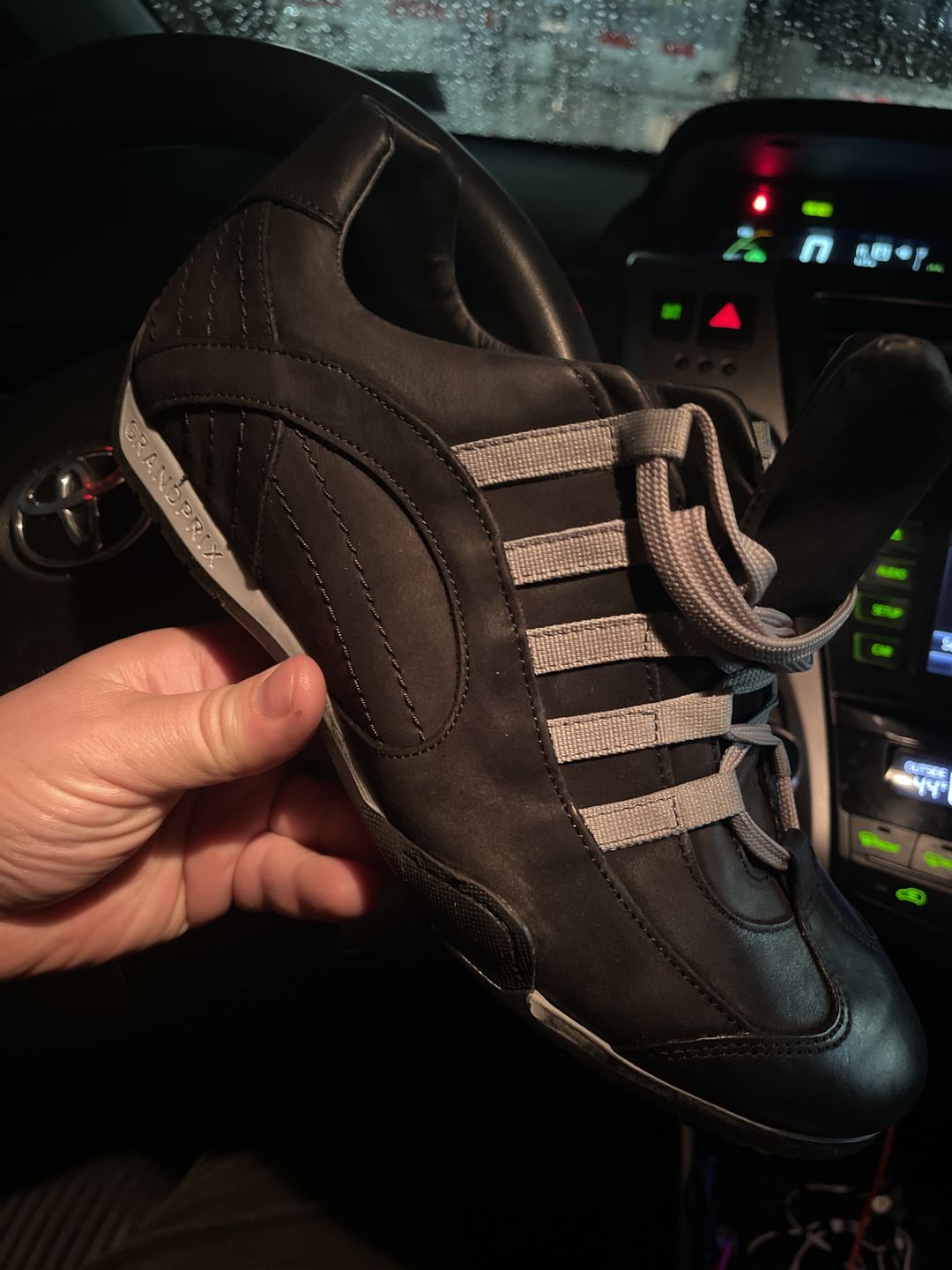 Customer photo review of Men's GrandPrix Sneaker in Asphalt (Black and Gray)
