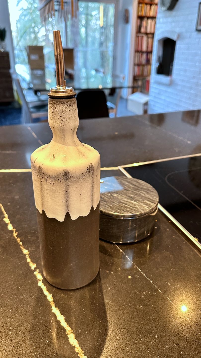 Customer photo review of Elixir Porcelain Olive Oil Dispenser