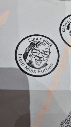 Customer photo review of Self-Inking Face Stamp