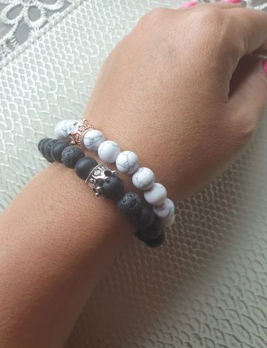 Customer photo review of Crown Couples Bracelet Rose Box Set