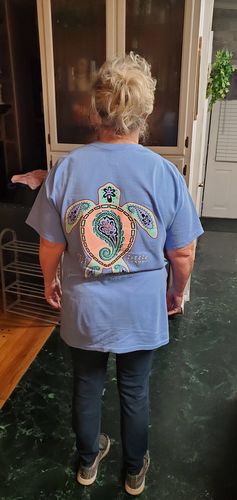 Customer photo review of Paisley Turtle - Carolina Blue