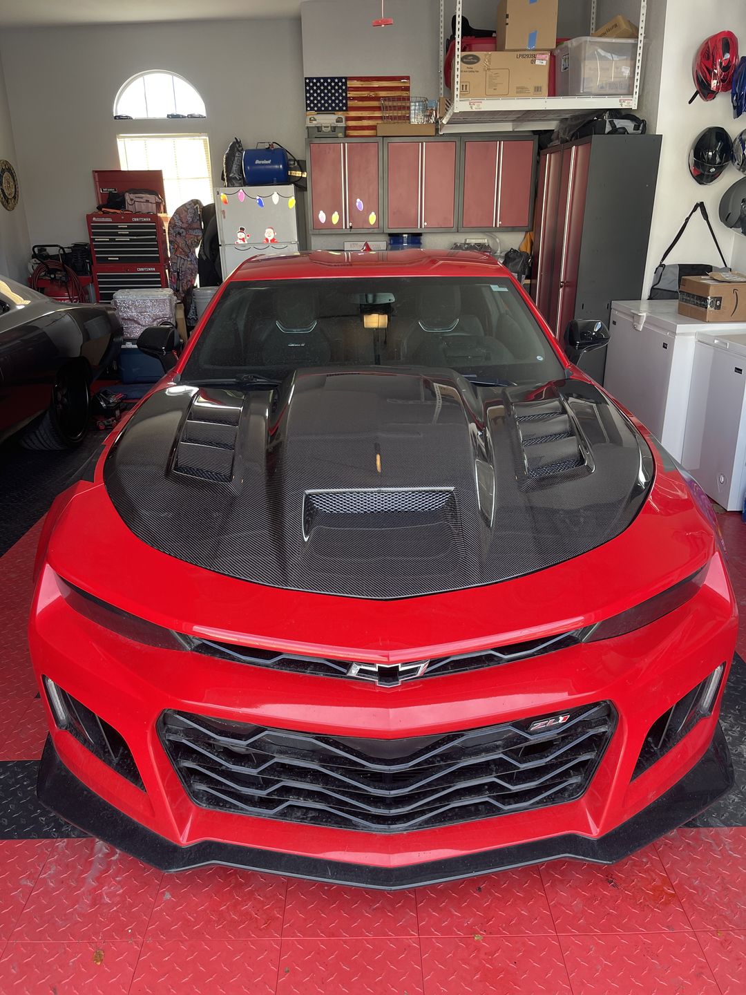 Customer photo review of Pre-Order 2016-2023 Chevy Camaro Terminator Full Carbon Fiber Hood