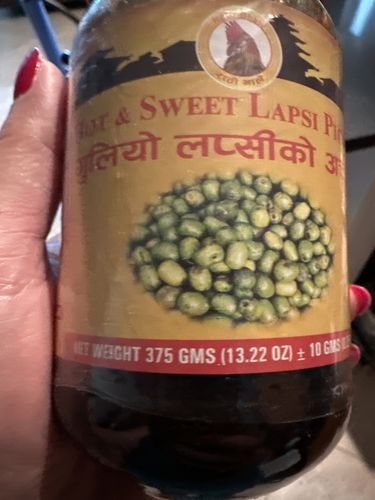 Customer photo review of Hot & Sweet Lapsi Pickle