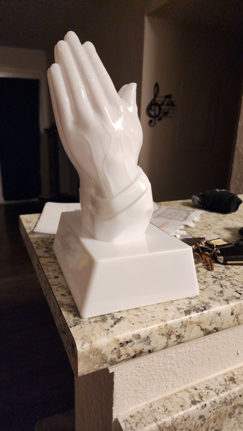Customer photo review of Eternal Light Praying Hands