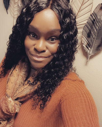 Customer photo review of T Part Deep Wave Black Pre Plucked Lace Wigs Human Hair Wigs