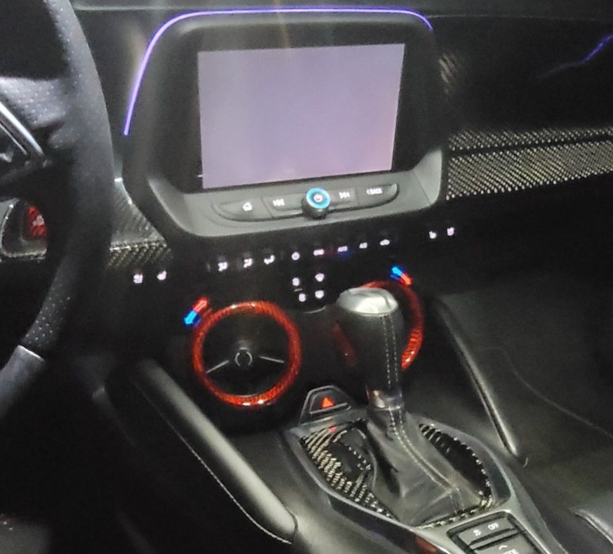Customer photo review of [Set] Carbon Fiber Center Console AC Vent Covers For 2016-2023 Chevy Camaro
