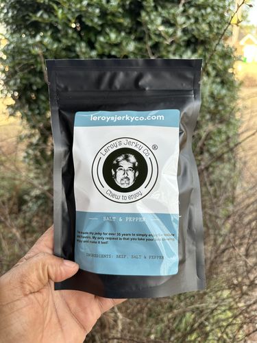 Customer photo review of SALT & PEPPER Beef Jerky 5oz