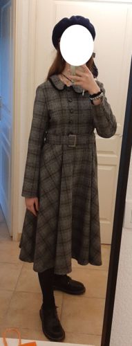 Customer photo review of vintage women winter dress  with long sleeves 2235