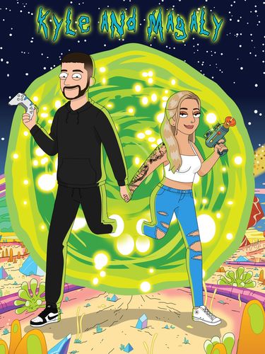 Customer photo review of 'Rick and Morty' Custom Portrait