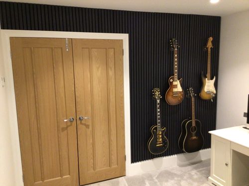 Customer photo review of SlatWall Acoustic Charcoal Black