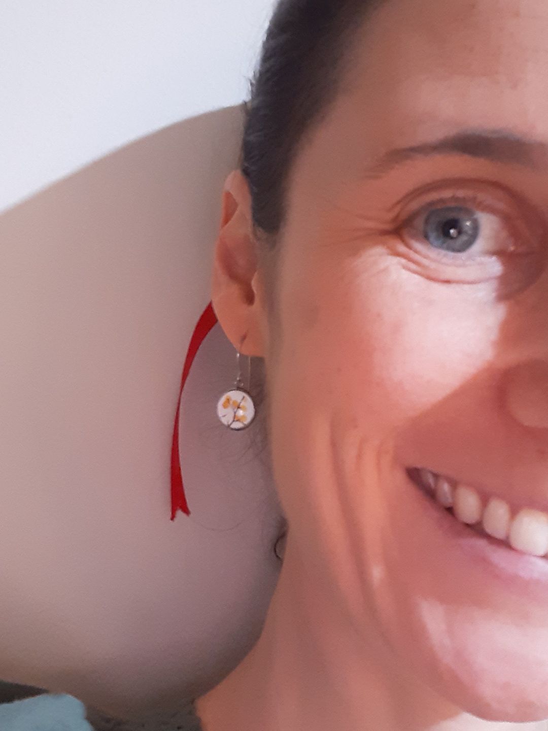 Customer photo review of Deciduous Beech - Drop Earrings