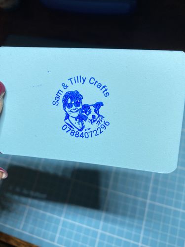 Customer photo review of Self-Inking Face Stamp