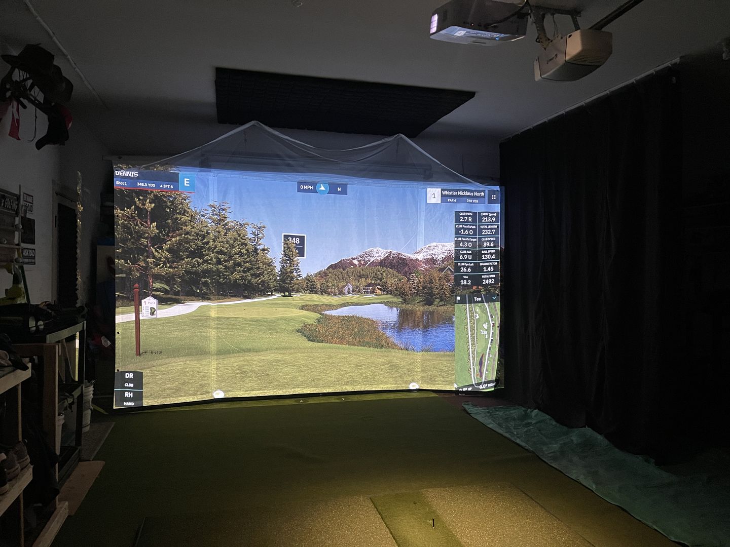 Customer photo review of Optoma 4K400STx Short Throw Golf Simulator Projector