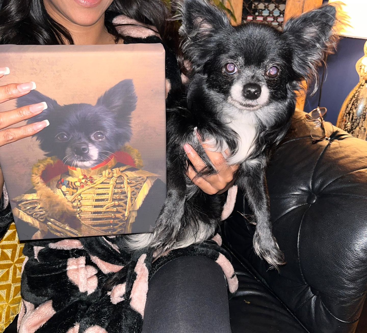 Customer photo review of The Colonel: Custom Pet Canvas