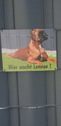 Customer photo review of Hunde-Türschild mit Foto & Wunschtext