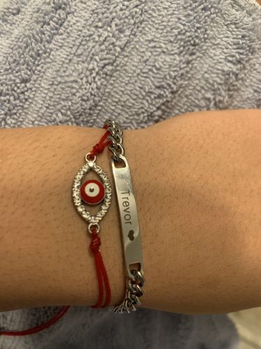 Customer photo review of Engraved Bracelet Set - W/ Eternal Rose Box