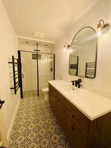 Customer photo review of Austin 60" American Black Walnut Bathroom Vanity