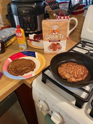 Customer photo review of Cousin T's Buckwheat Gourmet Pancake Mix (2 Pack)