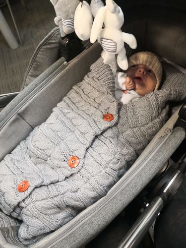 Customer photo review of Soft Knitted Sleeping Bag