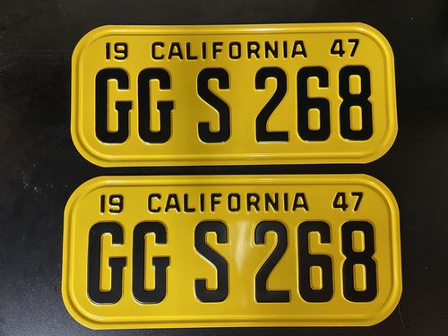 Customer photo review of 1947 CALIFORNIA LICENSE PLATE 6"x14" (351.5mm x 156.5mm)