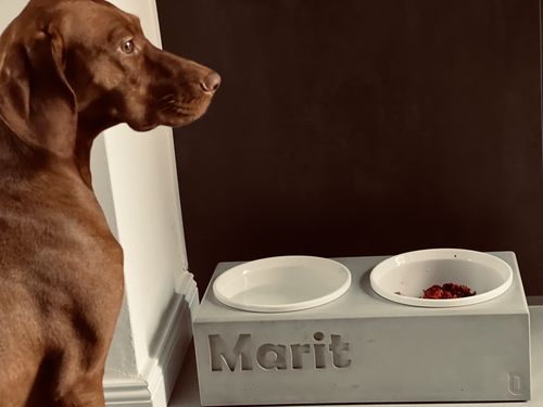 Customer photo review of Futterstation PATERA DUO Personalisiert