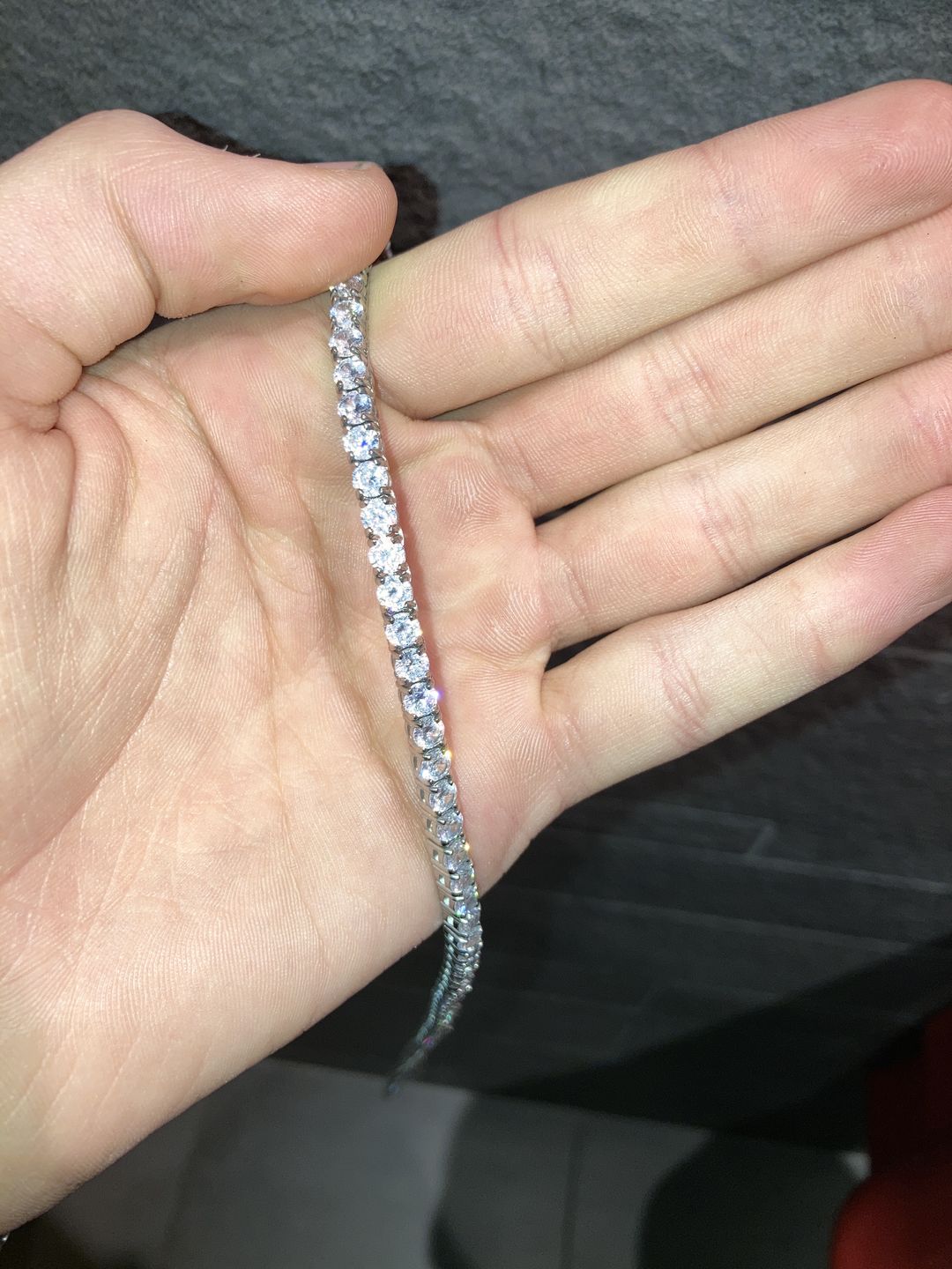 Customer photo review of ICE BREAKER CHAIN. - 4MM WHITE GOLD