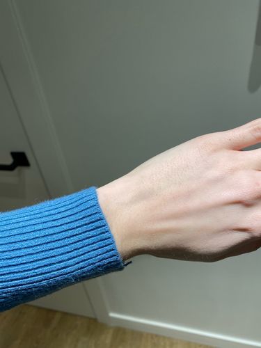 Customer photo review of Solid Color Pit Strip Knit Pullover Turtleneck Sweater