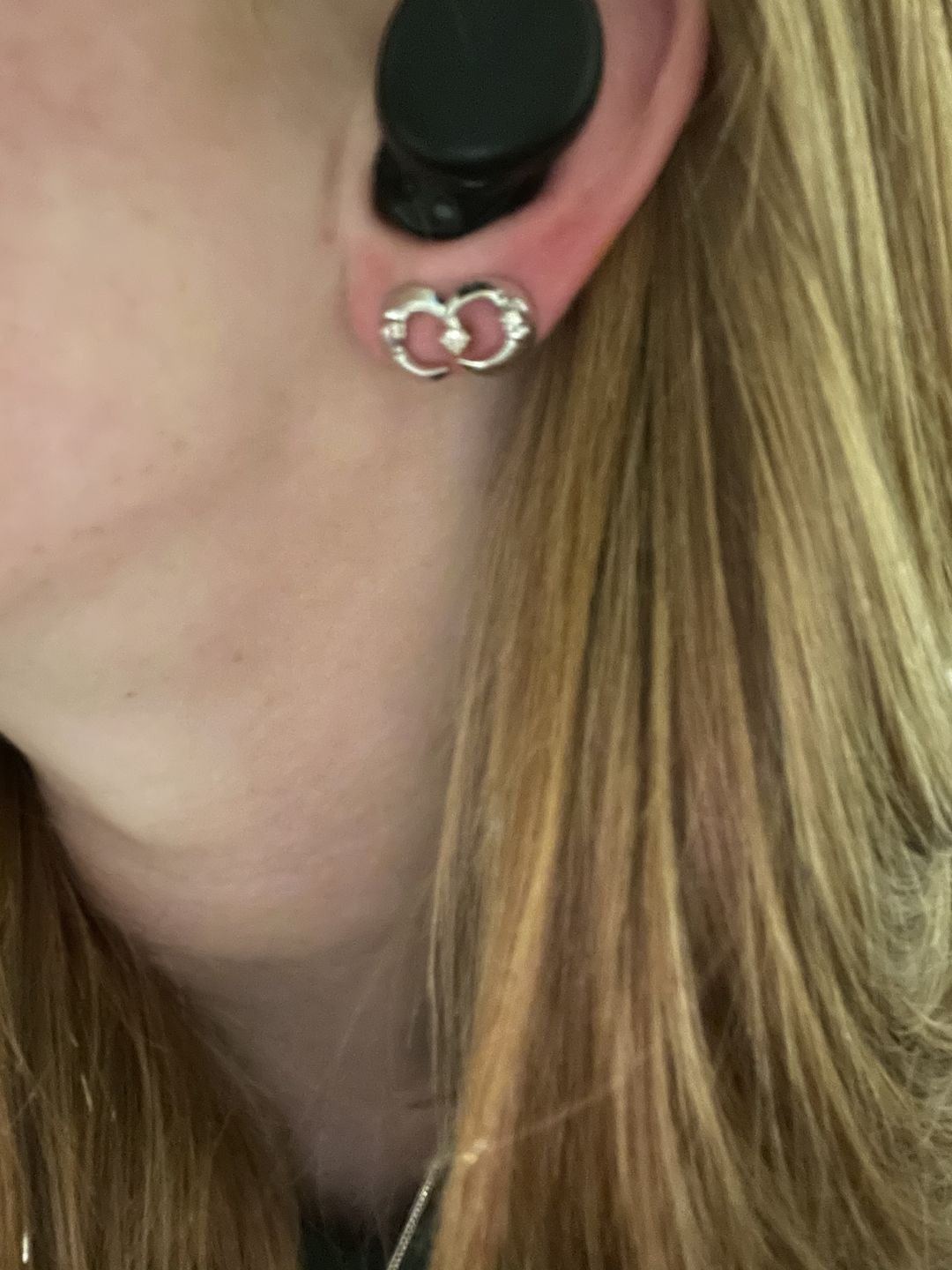 Customer photo review of LUNA' LUNATIC LUNAR EARRING