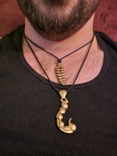 Customer photo review of Rattlesnake Tail Pendant