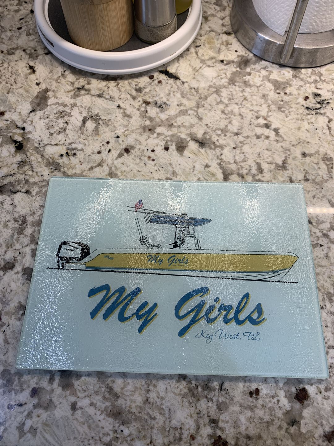 Customer photo review of Custom Glass Cutting Boards