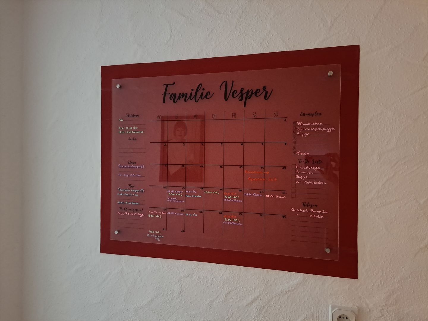 Customer photo review of 5-Namen Familienplaner