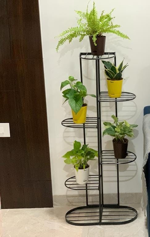 Customer photo review of Plant Stand Metal 6 Tier 7 Potted Multiple Flower Pot Holder Shelf Indoor Outdoor Planter Display Shelving Unit for Patio Garden Corner