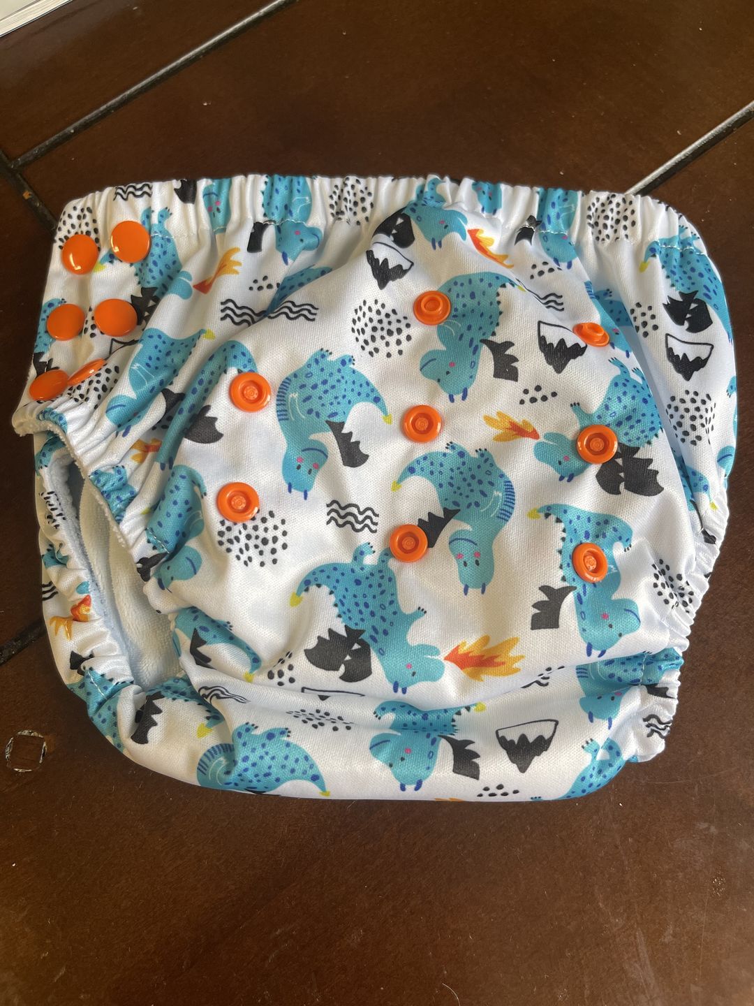 Customer photo review of Patterned Basics Cloth Training Pant with Blue Minky Velvet Lining