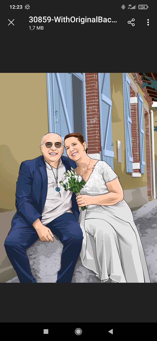 Customer photo review of Portrait Pop-Art ( sur toile )