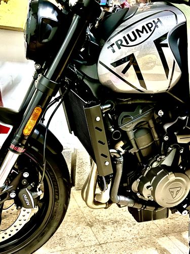 Customer photo review of Triumph Trident 660 Radiator Side Covers