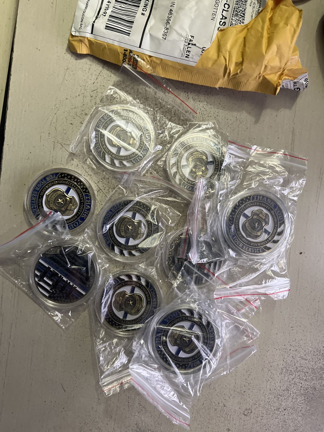 Customer photo review of Police Thank You For Your Service Coin Bundle (5pcs)