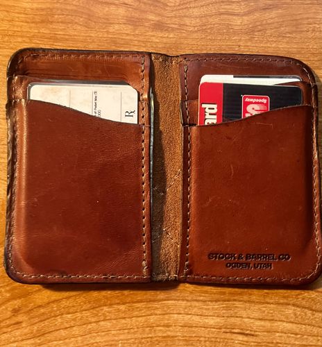 Customer photo review of Blemished | No.68 | 'Buck Brown' Western Vertical Leather Wallet