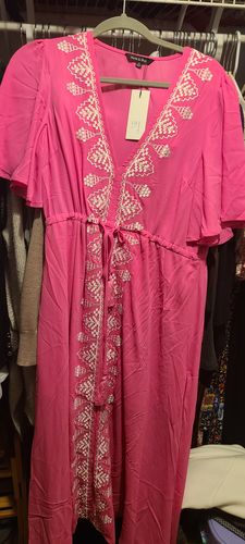 Customer photo review of Pink Azure Midi Dress