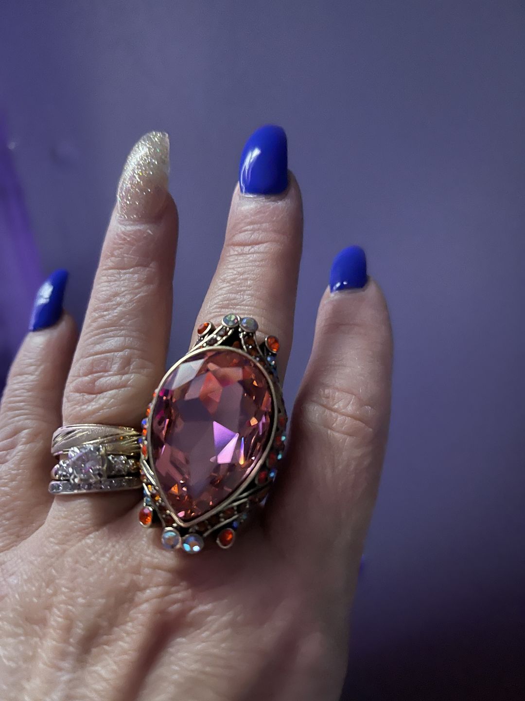 Customer photo review of HEIDI DAUS®"Make Some Waves" Crystal Statement Ring
