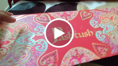Customer video review of Pashtush mens Bamboo stole, Aztec Weave, Reversible design, Blue